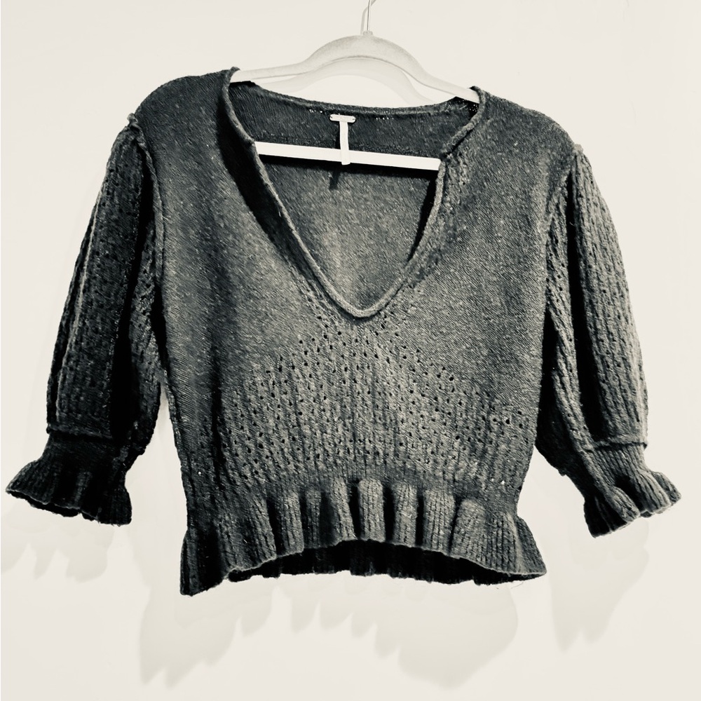 Free People Black Elanor Pullover, Women’s Size Small